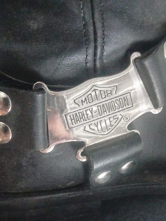 Harley-Davidson Black Leather Western Harness Boots with Silver Emblem main image 6